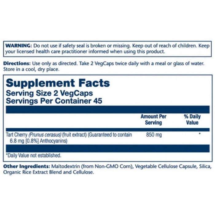 Solaray Tart Cherry Fruit Extract 425mg 90 Caps