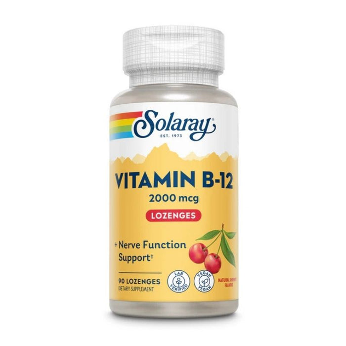 Solaray Vitamin B-12 90 Cherry Lozenges