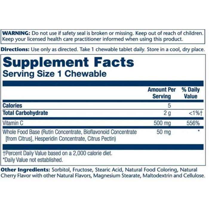 Solaray Vitamin C 500mg Cherry Chews