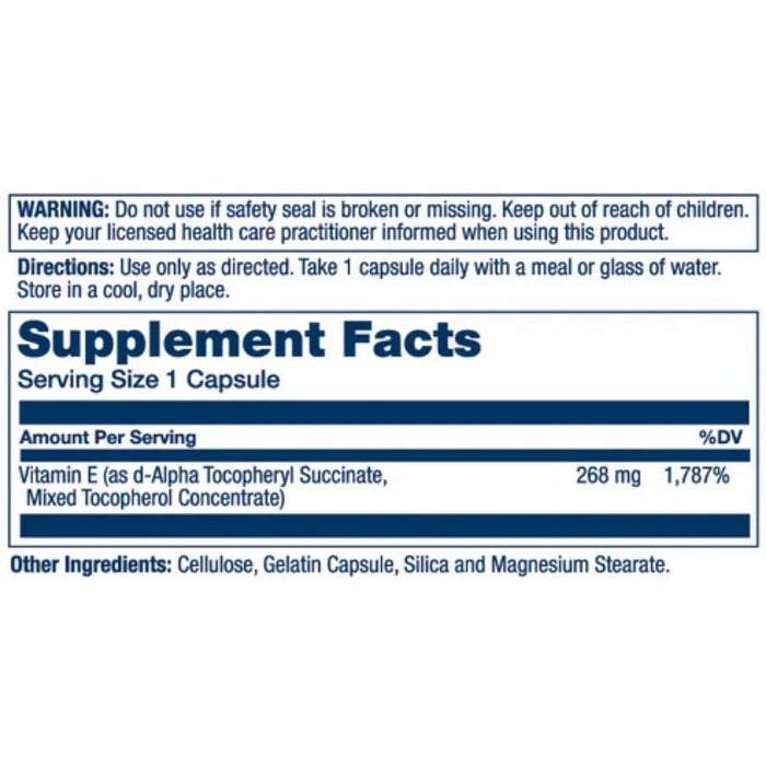 Solaray Dry Vitamin E (Natural) 400 IU 100 Caps