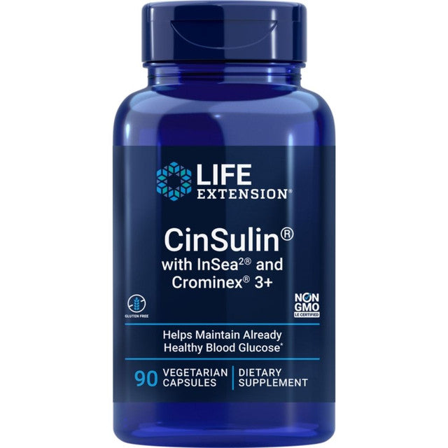 Life Extension Cinsulin with Insea and Crominex 90 Vegecaps