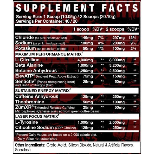 Axe & Sledge Intake 20/40 Servings