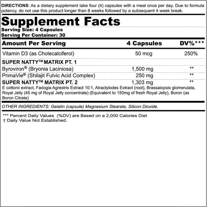 Black Magic Super Natty Testosterone Matrix 120 Capsules