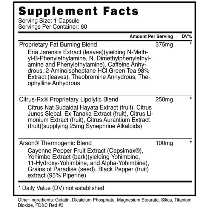 Blackstone Labs Arson Fat Burner 60 Caps