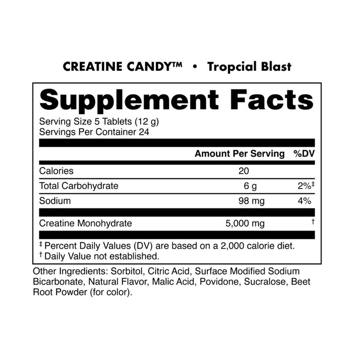 Bucked Up Creatine Candy 120 Count