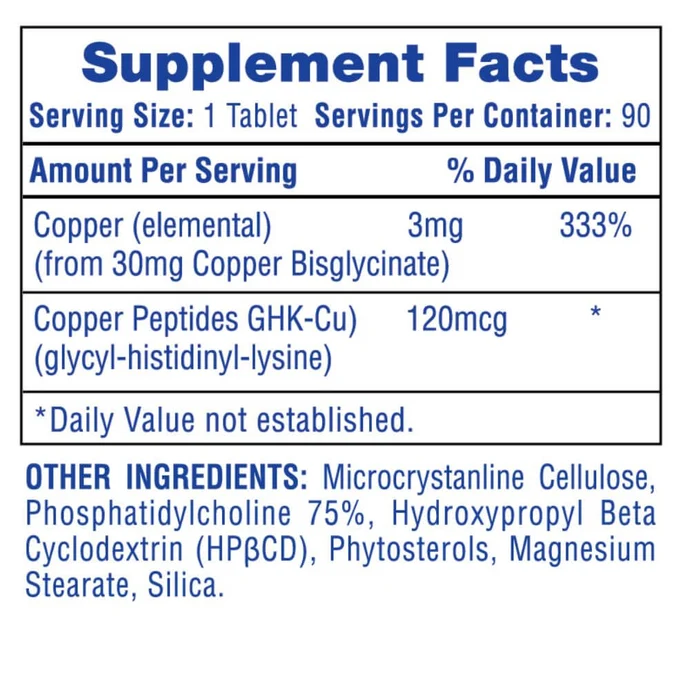 Hi-Tech Pharmaceuticals Copper Peptides 120mcg 90 Tablets