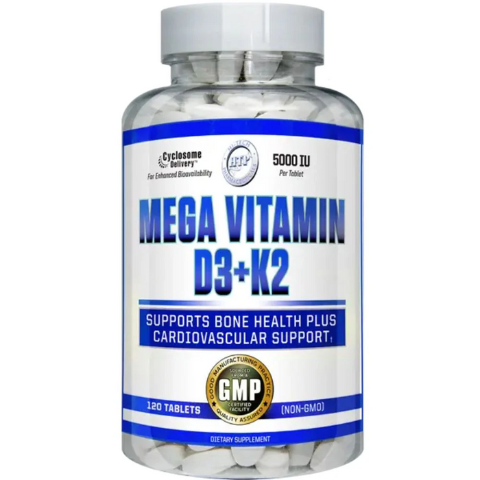Hi-Tech Pharmaceuticals Mega Vitamin D3+K2 120 Tablets