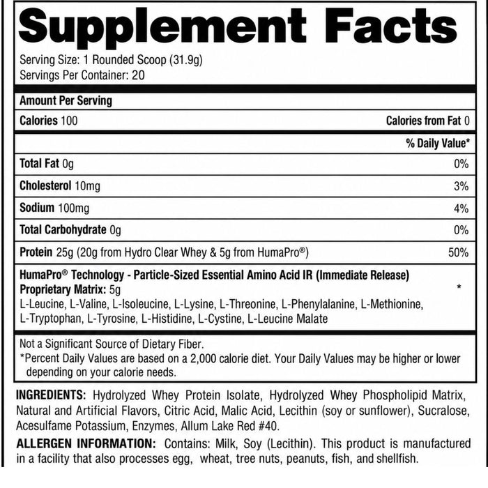 Hi-Tech Pharmaceuticals Precision Hydro Clear Protein