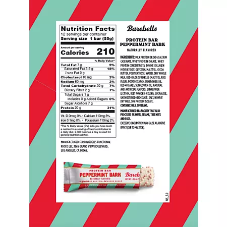 Barebells Peppermint Bark Limited Edition Holiday Bar Single Bar