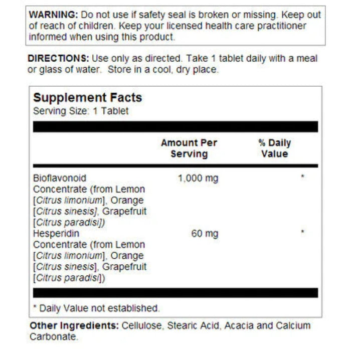 KAL Bioflavonoids 1000mg 100 Tablets