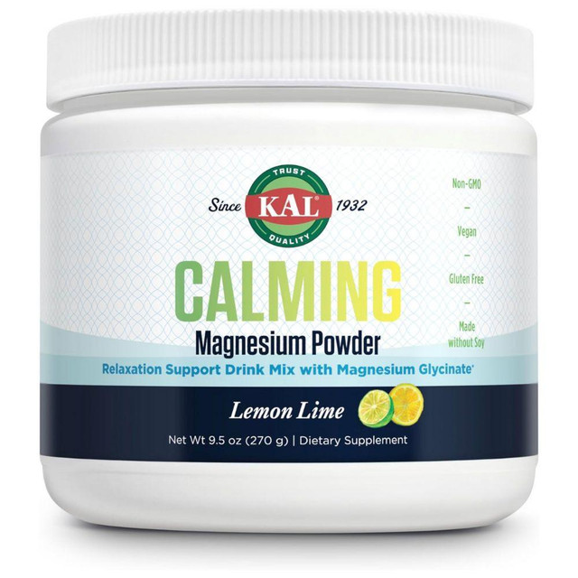 KAL Calming Magnesium Powder Lemon Lime 40 Servings
