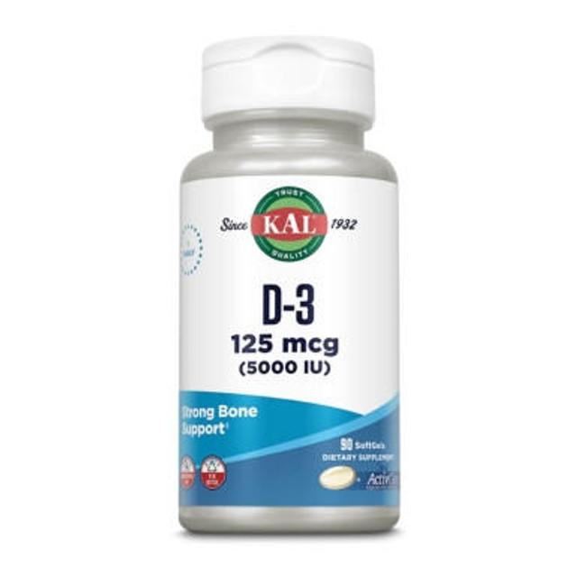 KAL Vitamin D3 5,000IU 90 Softgels