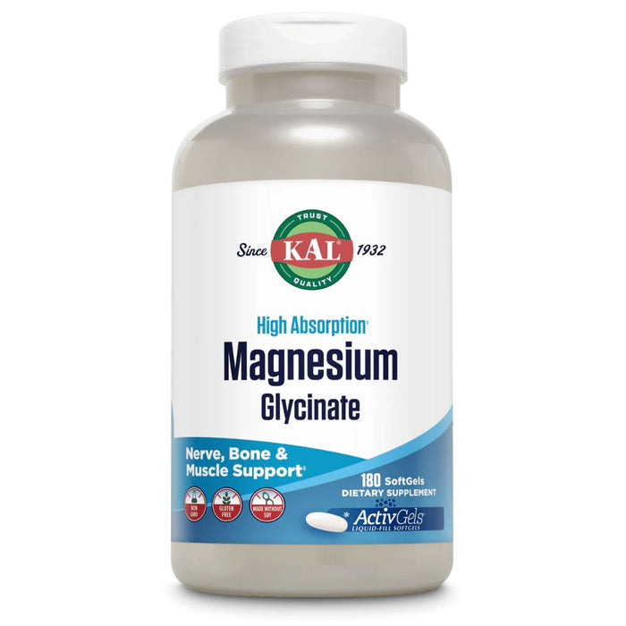 KAL High Absorption Magnesium Glycinate 180 Softgels