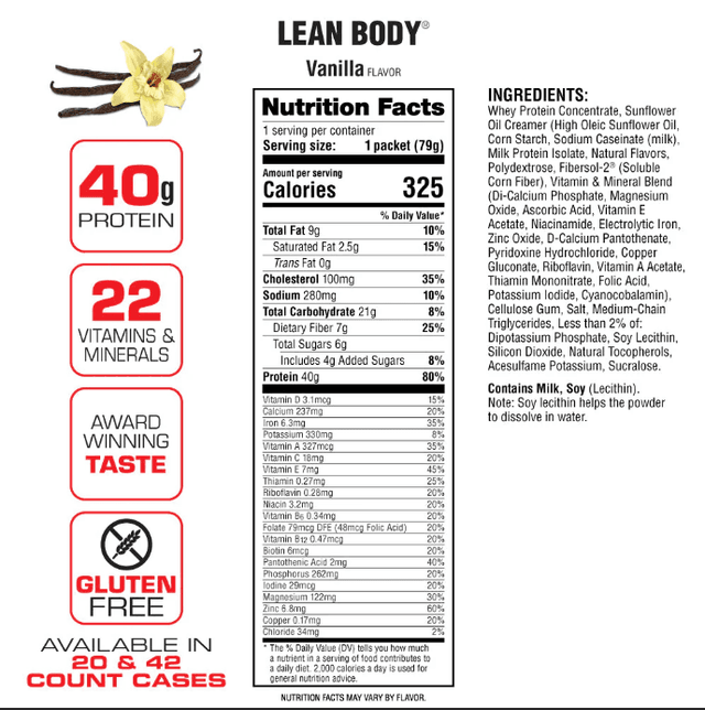 Labrada Lean Body Original MRP 42 Pack