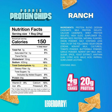 Legendary Popped Protein Chips 7/Box