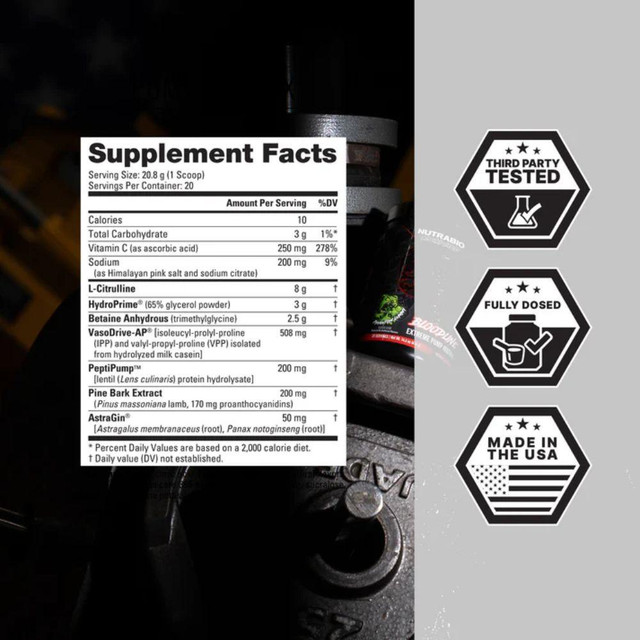 Nutrabio Bloodline Extreme Pump Matrix 20 Servings
