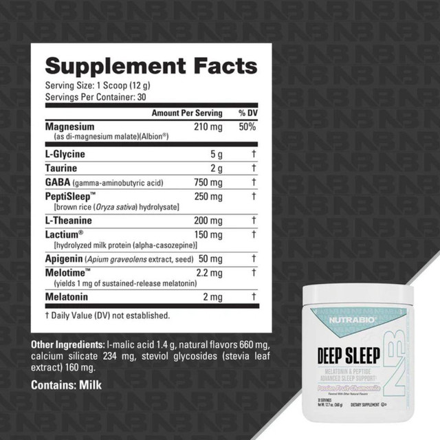 Nutrabio Deep Sleep Peptide Advanced Sleep Support 30 Servings