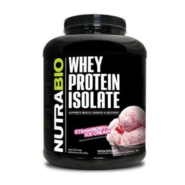 NutraBio 100% Whey Protein Isolate 75 Servings