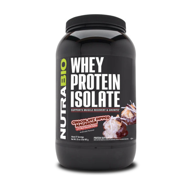 NutraBio 100% Whey Protein Isolate 2lb