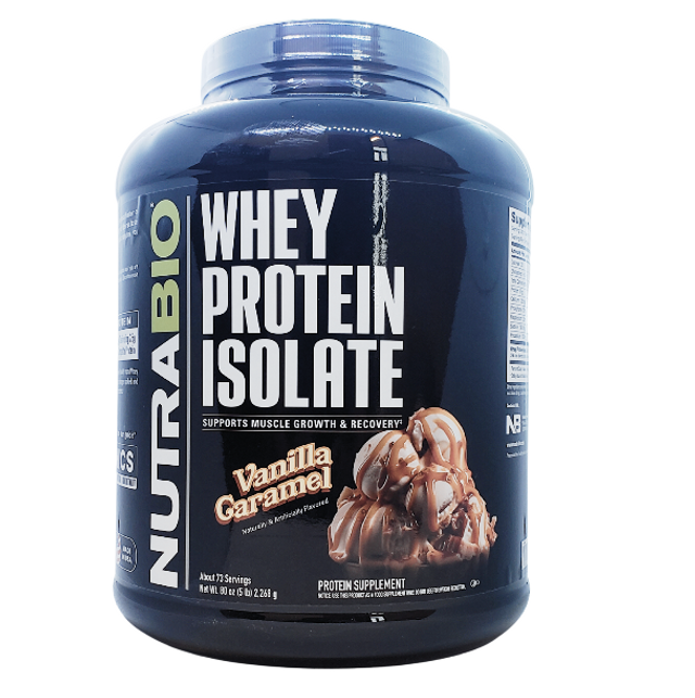 NutraBio 100% Whey Protein Isolate 75 Servings