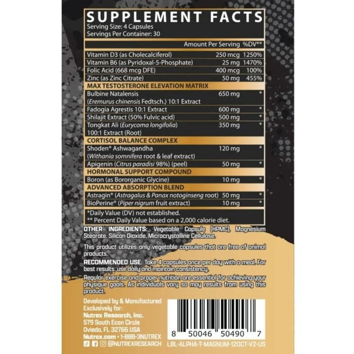 Nutrex Alpha-T Magnum 120 Capsules