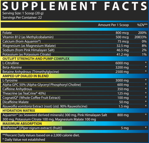 Nutrex Research Outlift Amped 20 Servings