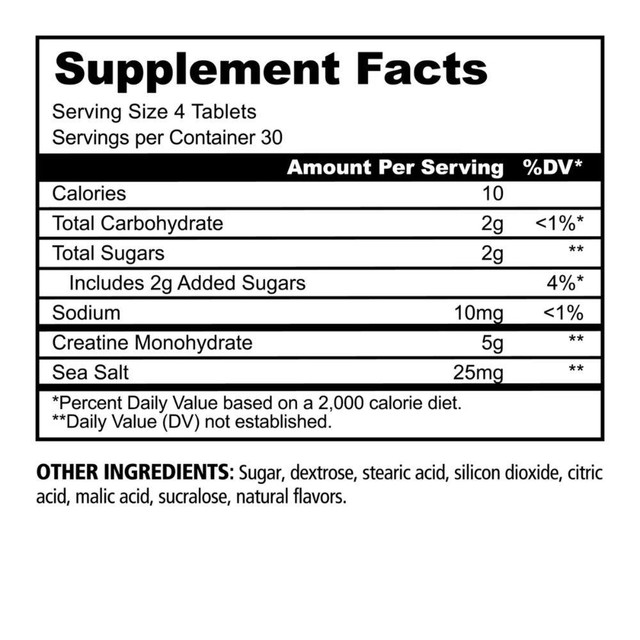 Panda Supps Creatine Bites 120 Tablets