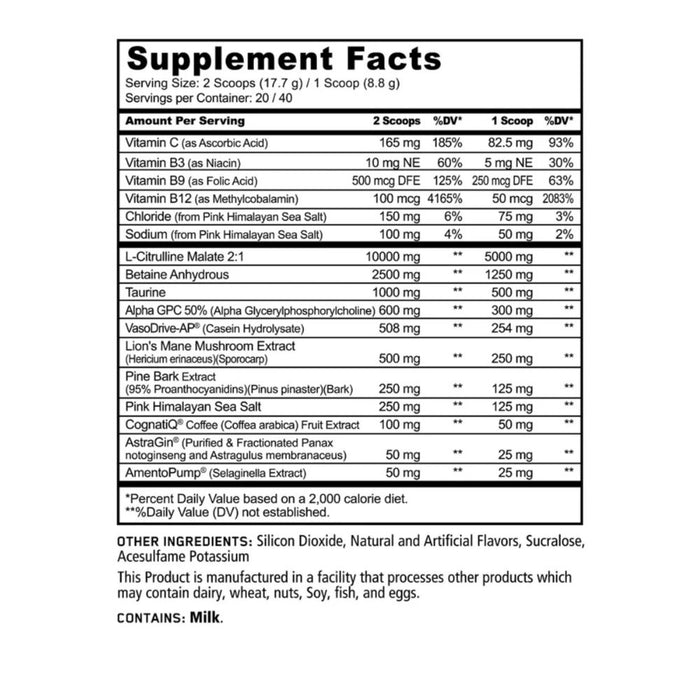Panda Supps Pump Stim Free Pre-Workout 20 Servings