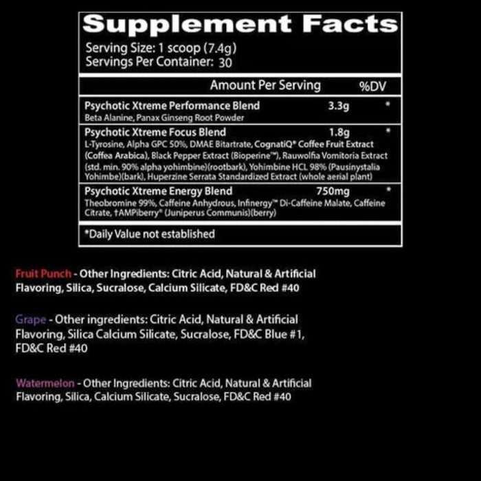 Insane Labz Psychotic Xtreme 30 Servings