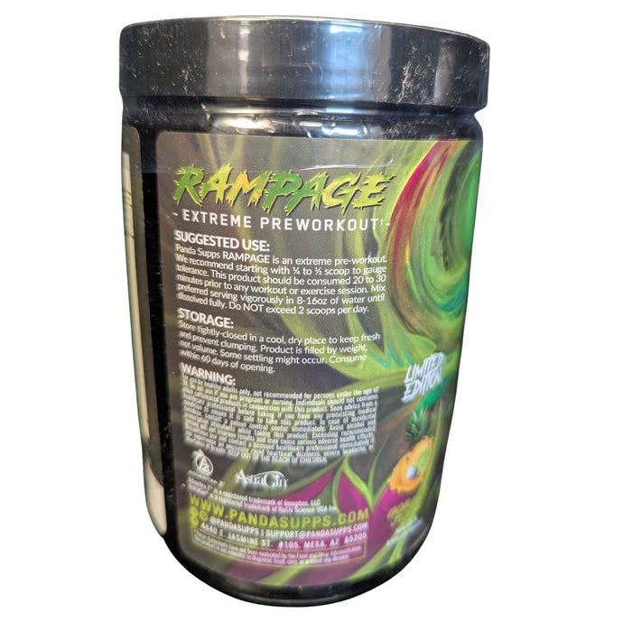 Panda Supps Rampage Extreme Pre-Workout 25 Servings