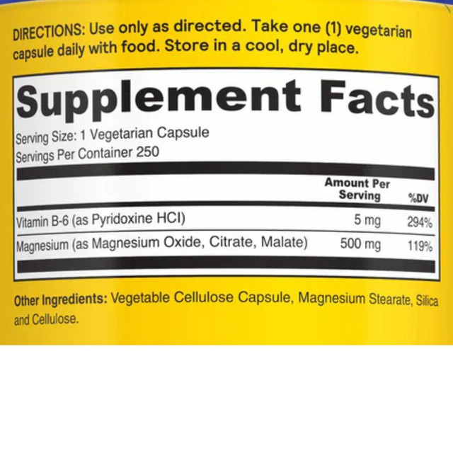 Nature's Life Renewing Magnesium 500mg 250 Capsules