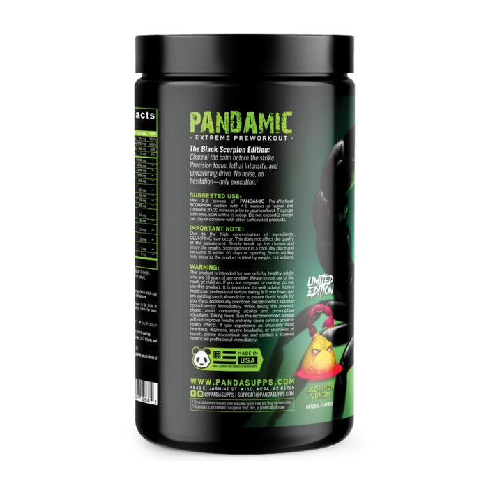 Panda Supps Pandamic Scorpion Venom Limited Edition Preworkout