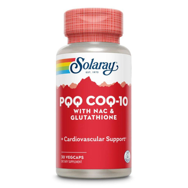 Solaray PQQ CoQ-10 with NAC & Glutathione, 30 Capsules