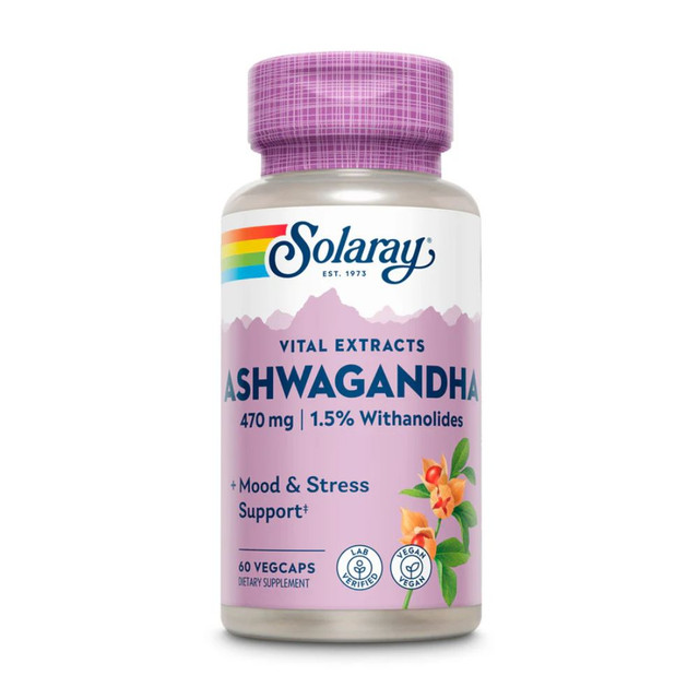 Solaray Ashwagandha 470mg 60 Capsules