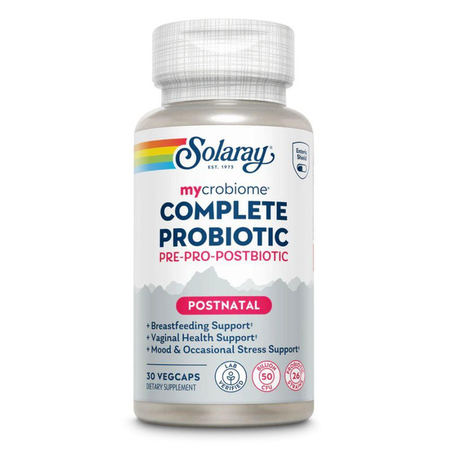 Solaray Mycrobiome Complete Probiotic Postnatal 30 Capsules