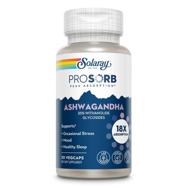 Solaray Prosorb Ashwagandha 30 Capsules