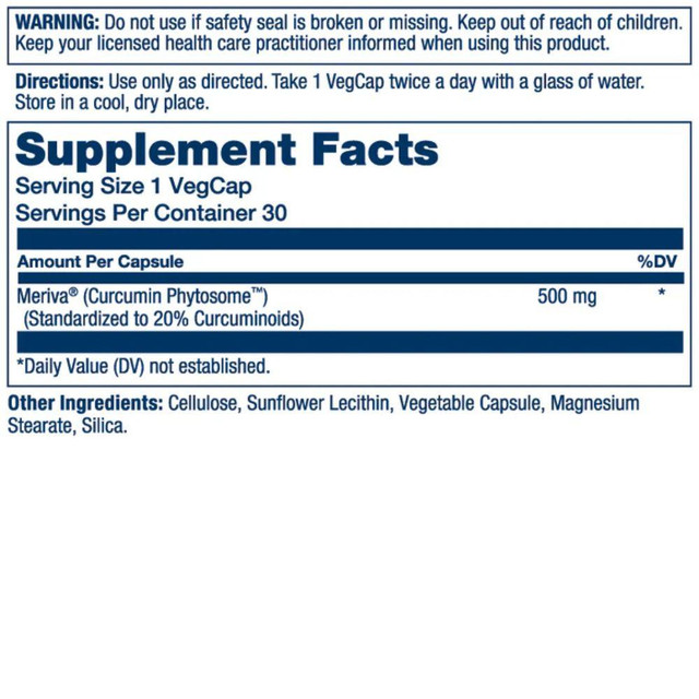 Solaray Prosorb Turmeric Phytosome 30 Capsules