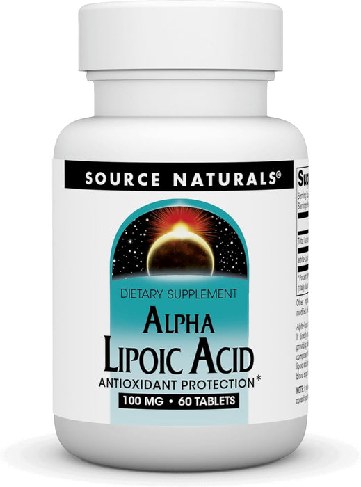 Source Naturals Alpha Lipoic Acid 100mg 60 Capsules