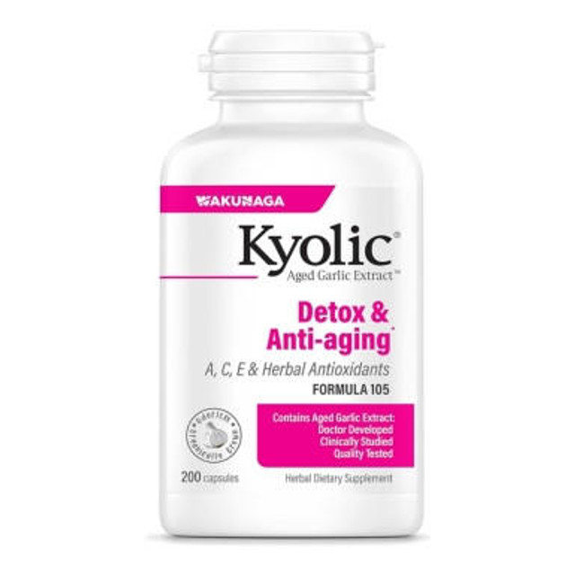 Wakunaga Kyolic Detox & Aging Formula 105 200 Capsules