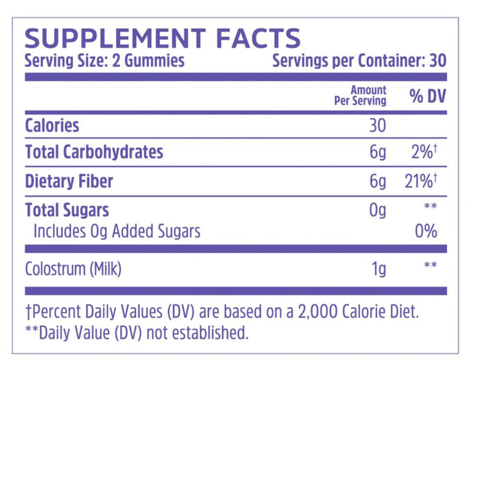 Zhou Colostrum Gummies Natural Peach 60 Count