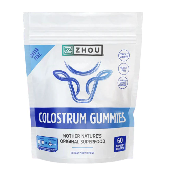 Zhou Colostrum Gummies Natural Peach 60 Count