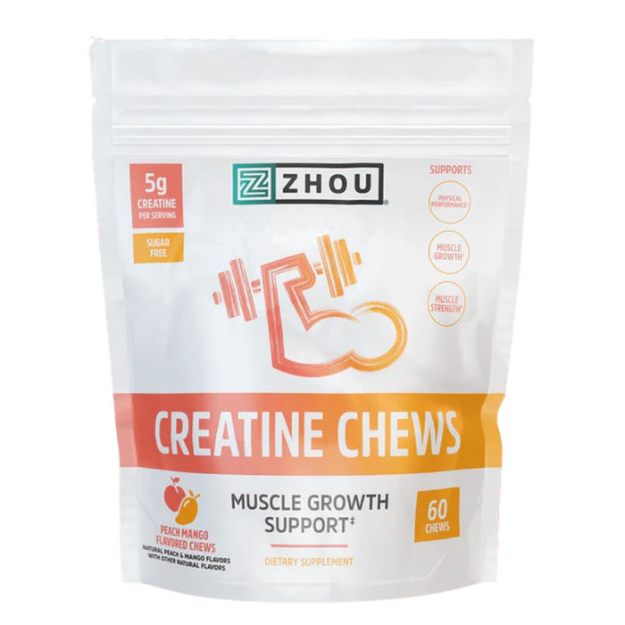 Zhou Creatine Chews Peach Mango 60 Count