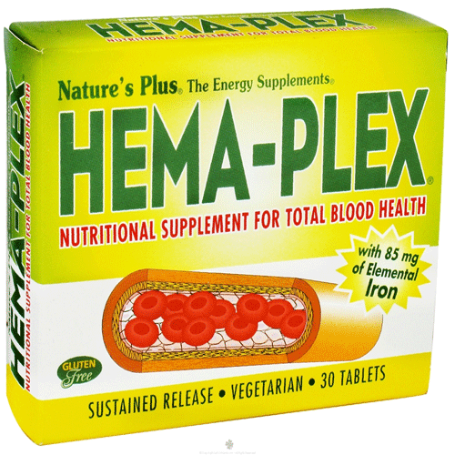 Nature's Plus Nature's Plus Hema-Plex 30 Tablets (582051299372)