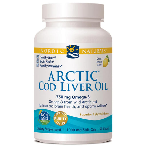 Nordic Naturals Vitamins, Minerals, Herbs & More Nordic Naturals Arctic Cod Liver Oil Caps 90 SoftGels