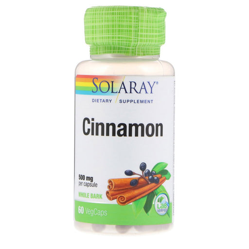 Solaray Vitamins, Minerals, Herbs & More Solaray Cinnamon Bark 500mg 60 Caps