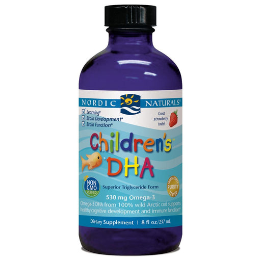 Nordic Naturals Vitamins, Minerals, Herbs & More Nordic Naturals Children's DHA Liquid Strawberry 8 Fl Oz (581552078892)