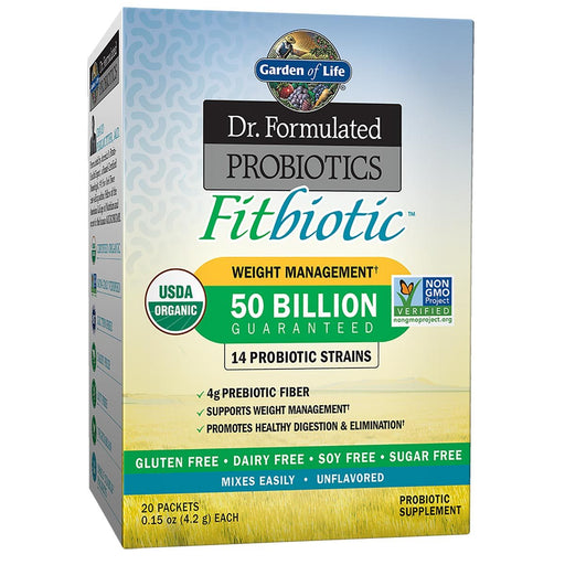 Garden of Life Vitamins, Minerals, Herbs & More Garden of Life Dr. Formulated Probiotics Fitbiotic 20 Packets (582369771564)