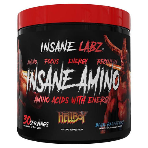 Insane Labz Amino Acids Blue Raspberry Insane Labz Insane Amino Hellboy Edition 30 Servings