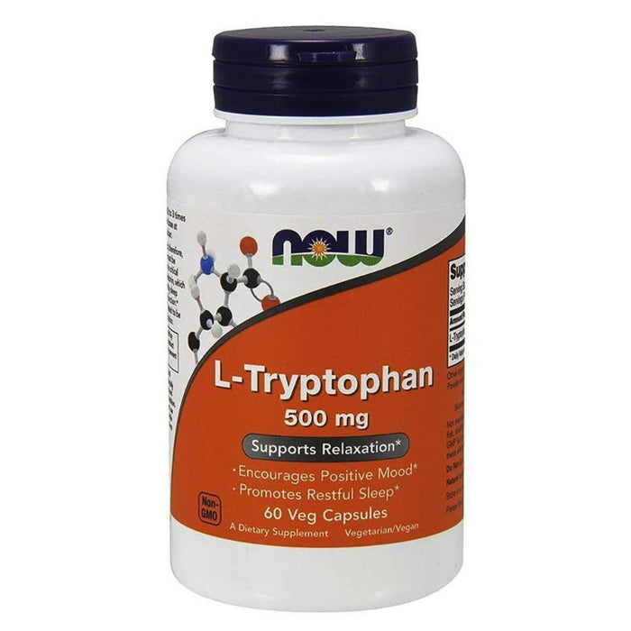 Now Foods Amino Acids Default Now Foods L-Tryptophan 500mg 60 Vegetable Capsules