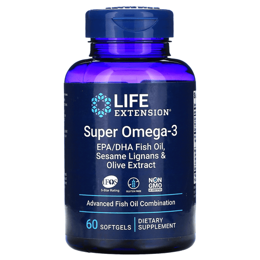 Life Extension Essential Fatty Acids & - Oils Life Extension Super Omega-3 EPA/DHA with Sesame Lignans and Olive Fruit Extract 60 Softgels